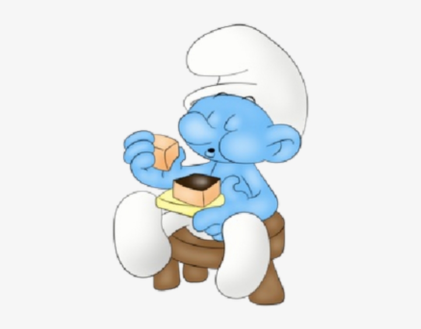 Baby Smurf Eating Sweets Image - Cartoon PNG Image | Transparent PNG ...